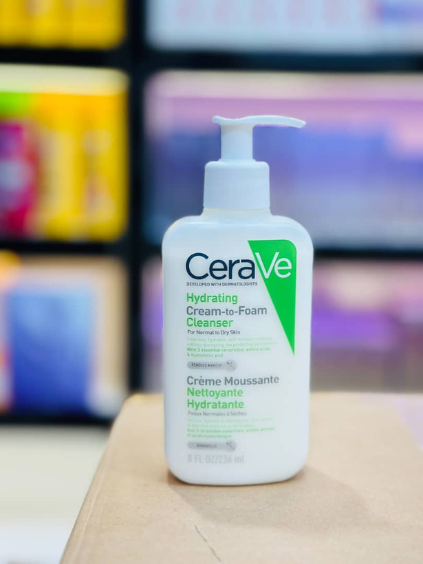 شوینده کرم به فوم آبرسان سراوی CeraVe مناسب پوست نرمال تا خشک حجم 236 میل